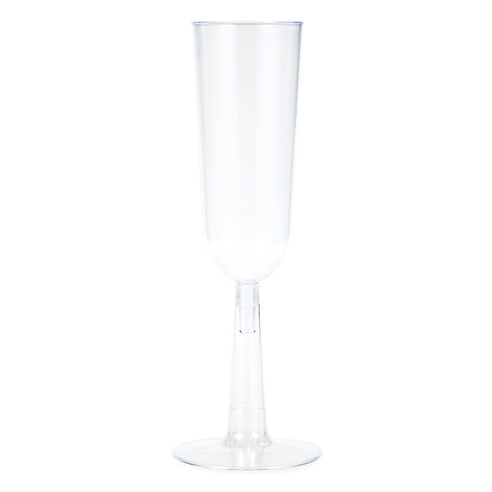 Bulk Clear 7 oz Plastic Champagne Flutes (48 per Case)