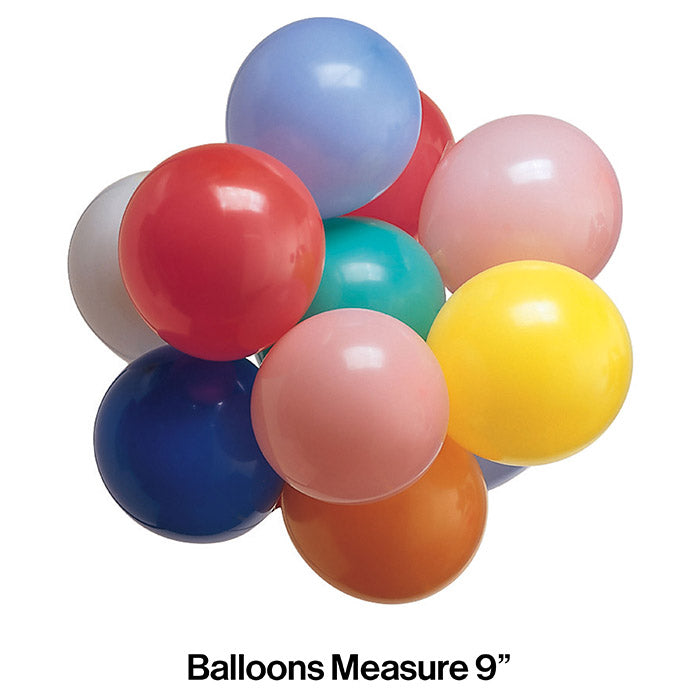 Bulk Assorted 9" Latex Balloons (240 per Case)