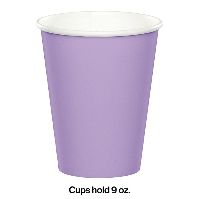 Bulk Luscious Lavender 9 oz Hot & Cold Paper Cups (240 per Case)