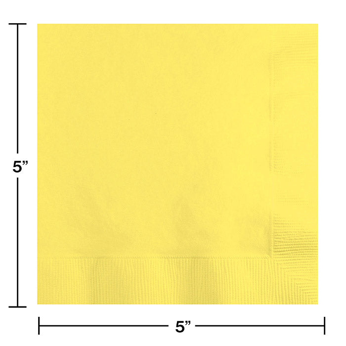 Bulk Mimosa Yellow Beverage Napkins (500 per Case)