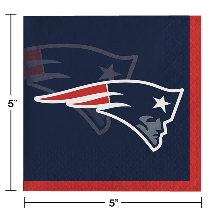 Bulk New England Patriots Beverage Napkins (192 per Case)