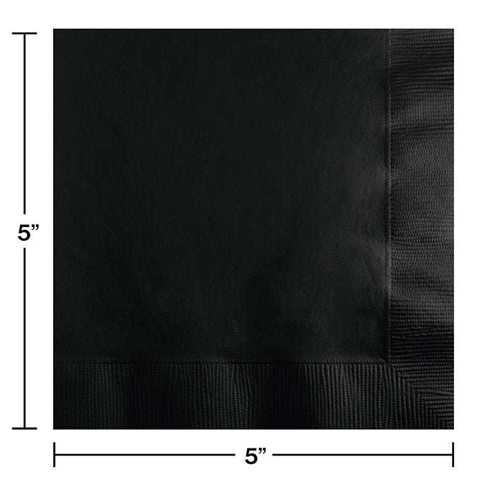 Bulk Black Velvet Beverage Napkins 3 ply (500 per Case)