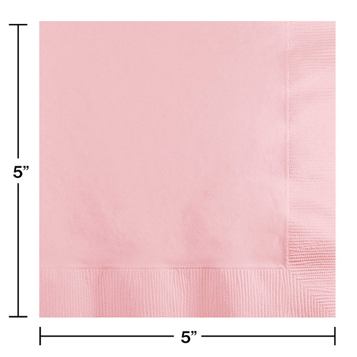 Bulk Classic Pink Beverage Napkins 3 ply (500 per Case)