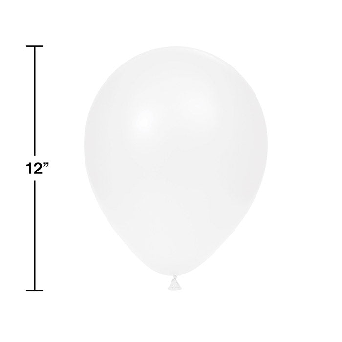 Bulk White Latex Balloons (180 per Case)