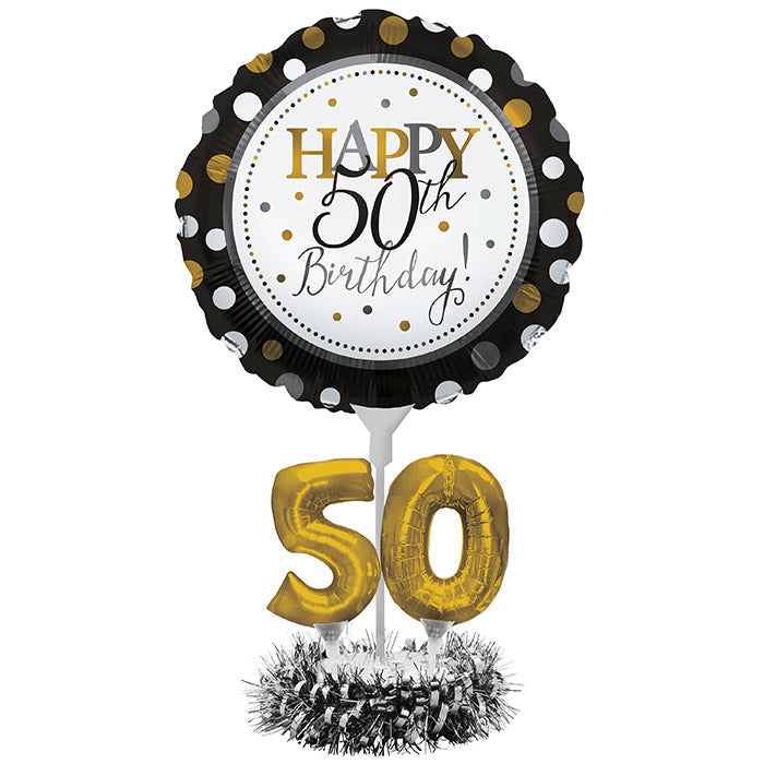 Bulk 50th Birthday Balloon Centerpiece Kits (4 per Case)