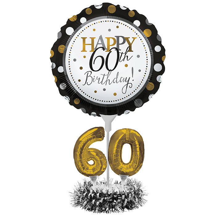 Bulk 60th Birthday Balloon Centerpiece Kits (4 per Case)