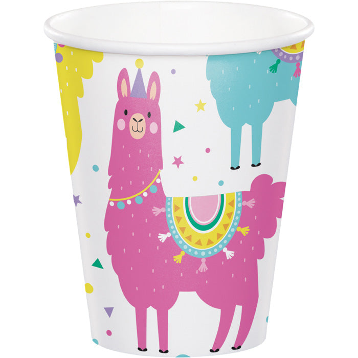 Bulk Llama Party 9 oz Paper Cups (96 per Case)