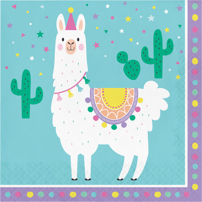 Bulk Llama Party Luncheon Napkins (192 per Case)