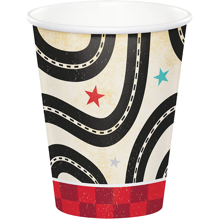 Bulk Vintage Race Car Paper Cups (96 per Case)