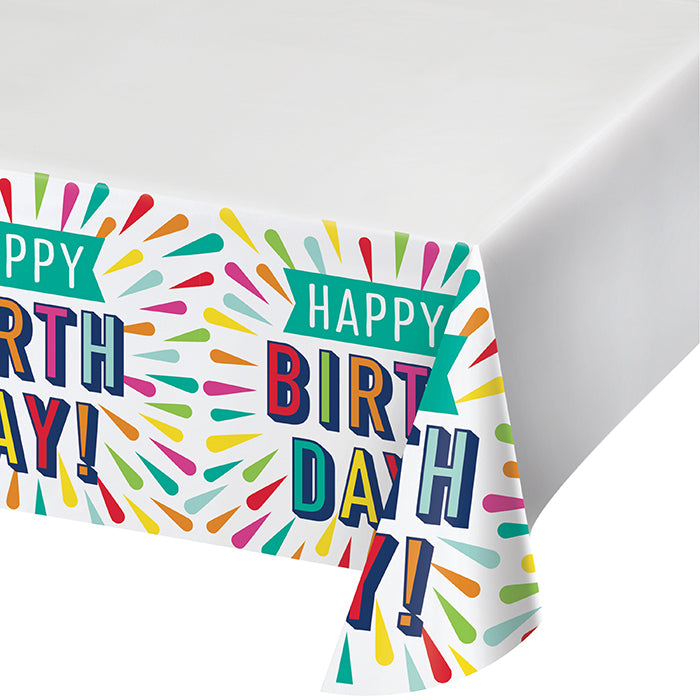 Bulk Birthday Burst Paper Table Covers (6 per Case)