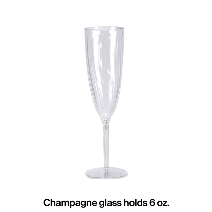 Bulk Clear 6 oz Plastic Champagne Glasses (96 per Case)