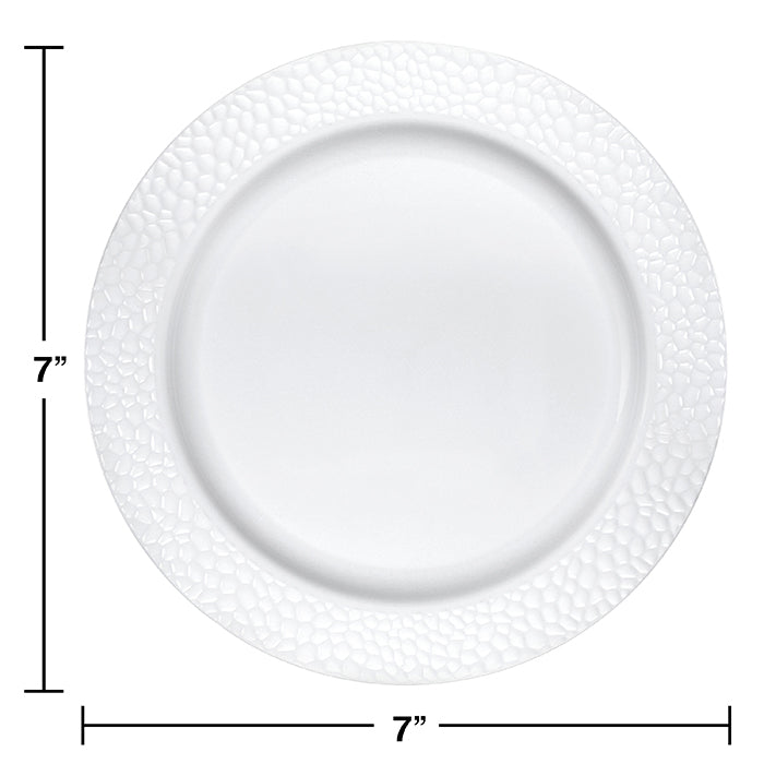 Bulk Pearl Pebble Plastic Dessert Plates (120 per Case)