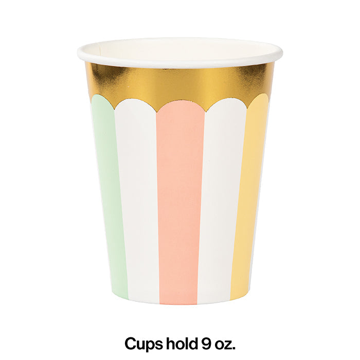 Bulk Pastel Celebrations Paper Cups (96 per Case)