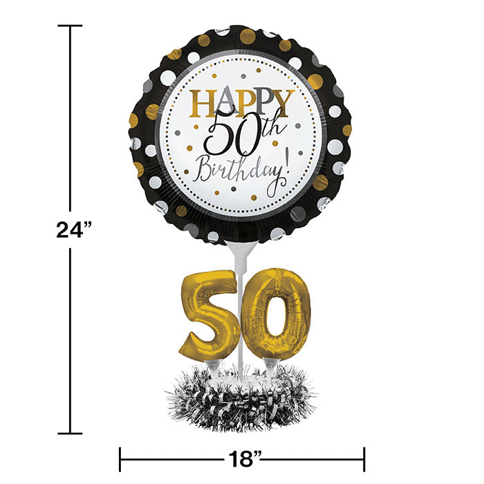 Bulk 50th Birthday Balloon Centerpiece Kits (4 per Case)