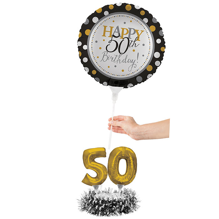 Bulk 50th Birthday Balloon Centerpiece Kits (4 per Case)