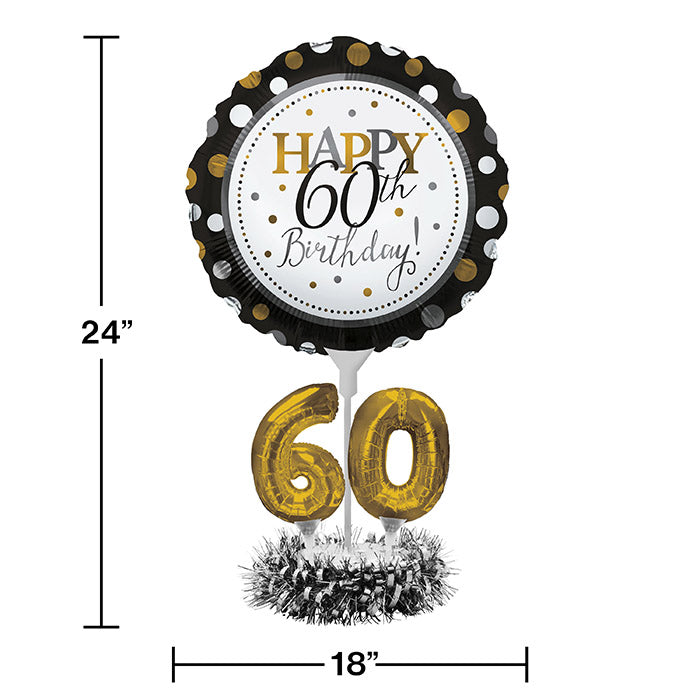 Bulk 60th Birthday Balloon Centerpiece Kits (4 per Case)