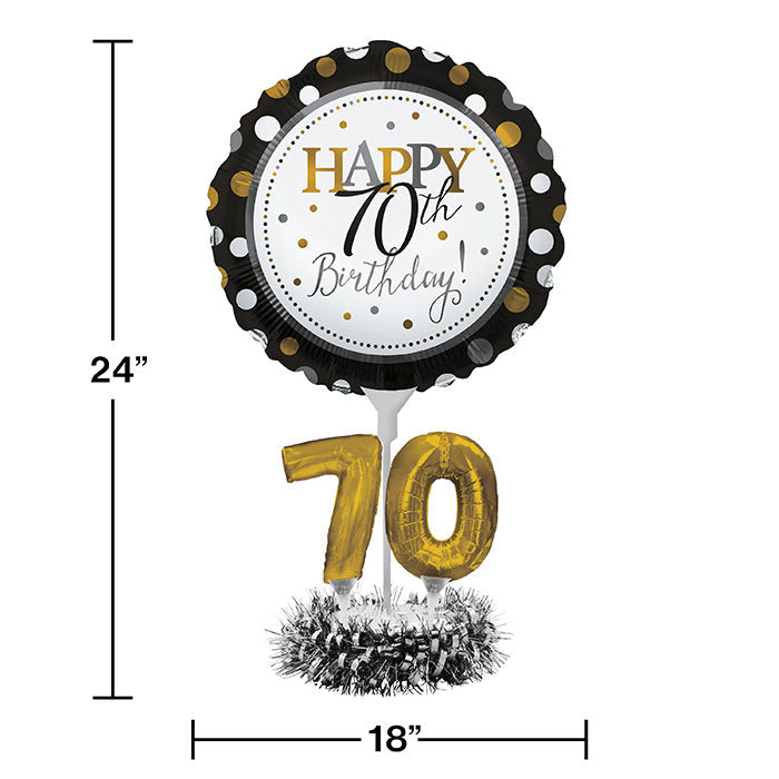 Bulk 70th Birthday Balloon Centerpiece Kits (4 per Case)