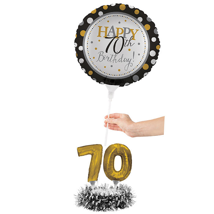 Bulk 70th Birthday Balloon Centerpiece Kits (4 per Case)