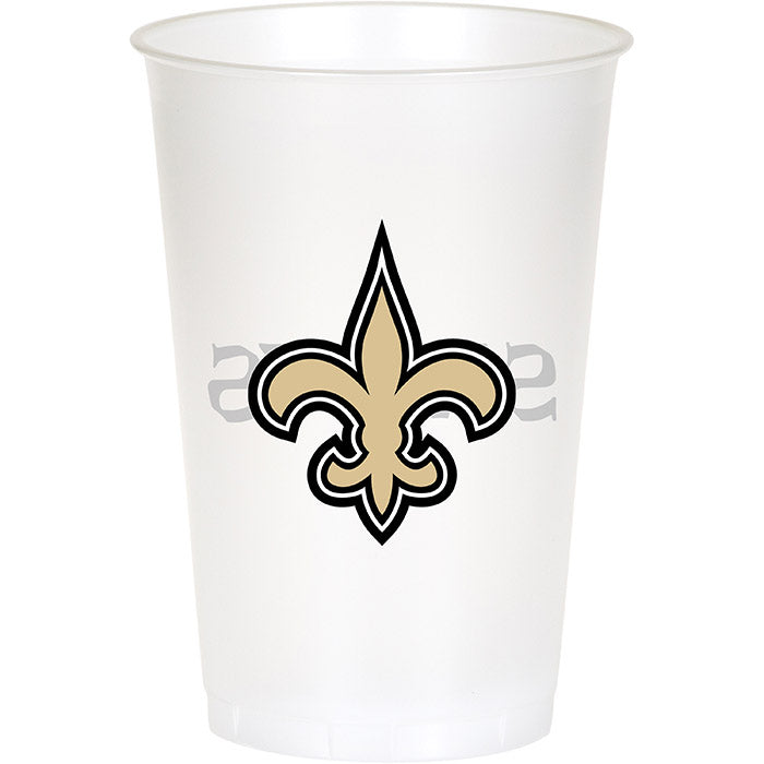 Bulk New Orleans Saints 20 oz Plastic Cups (96 per Case)