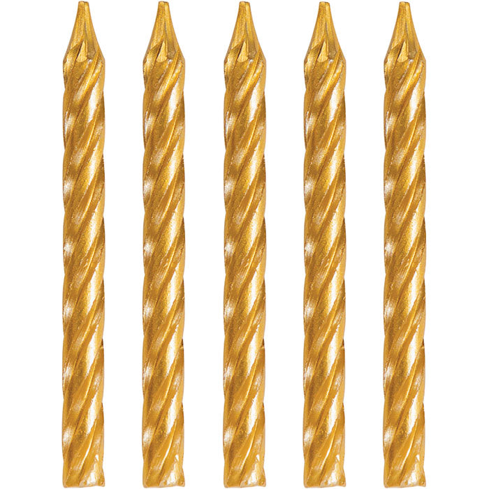 Bulk Gold Birthday Candles (288 per Case)