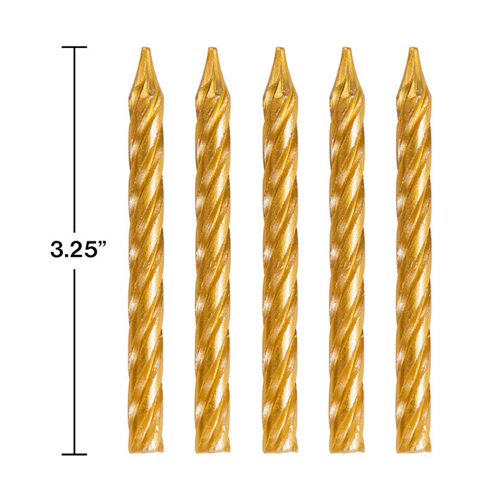 Bulk Gold Birthday Candles (288 per Case)