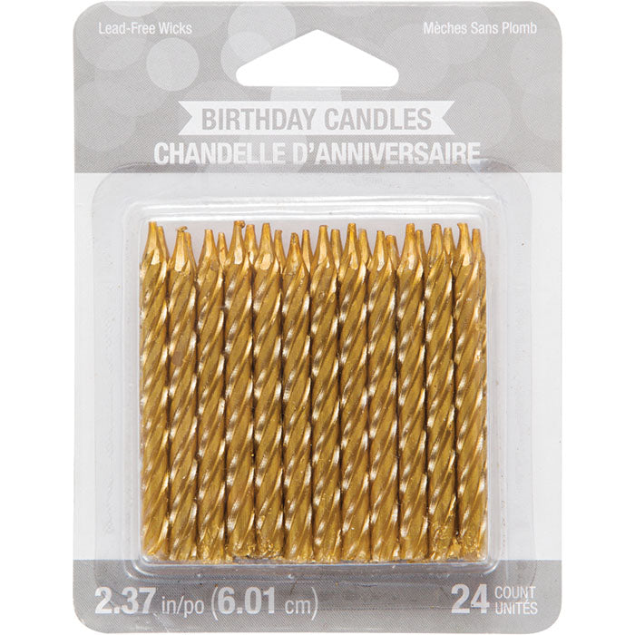 Bulk Gold Birthday Candles (288 per Case)