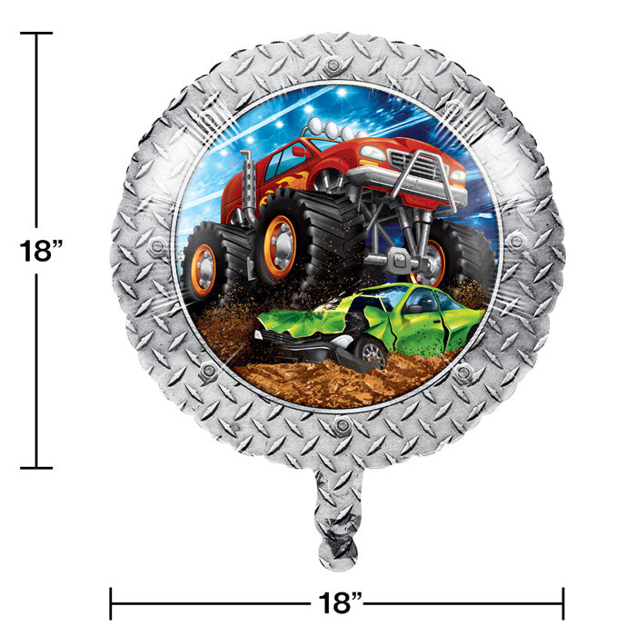 Bulk Monster Truck Mylar Balloons (10 per Case)