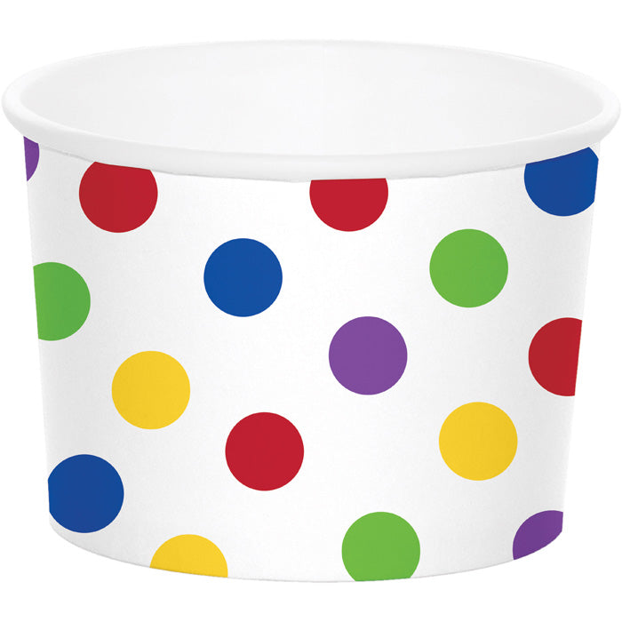 Bulk Multicolor Dot Paper Treat Cups (72 per Case)