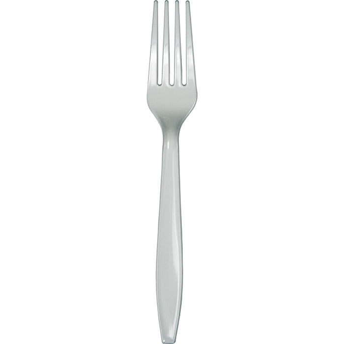 Bulk Shimmering Silver Bulk Plastic Forks (600 per Case)