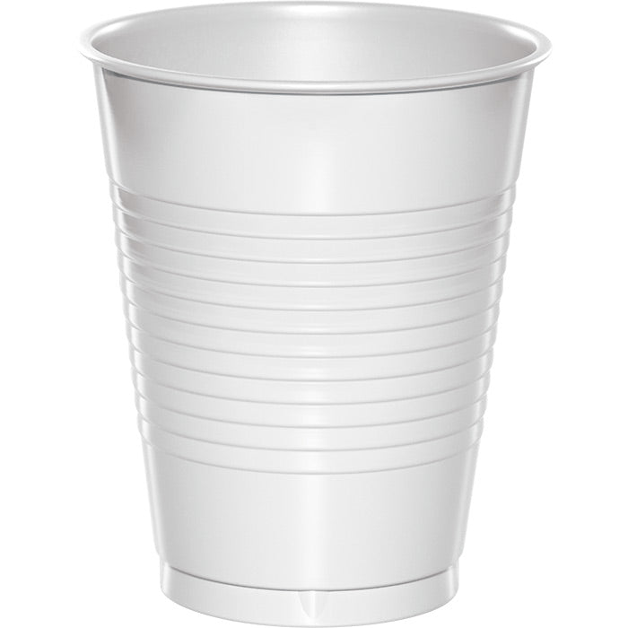 Bulk White 16 oz Plastic Cups (240 per Case)