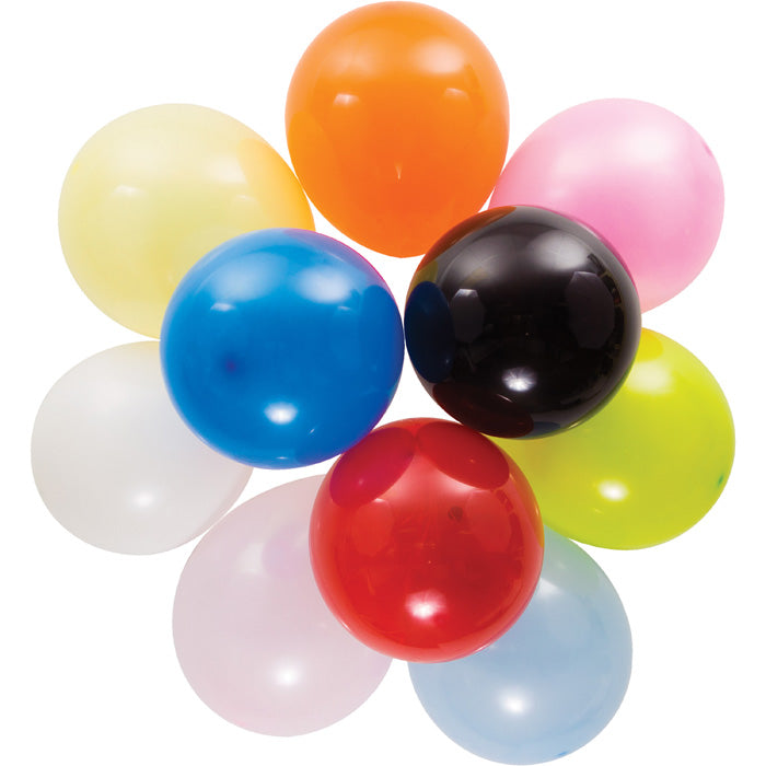 Bulk Assorted Latex Balloons (180 per Case)