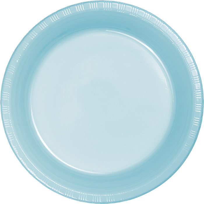 Bulk Pastel Blue 6.75 inch Plastic Dessert Plates (240 per Case)