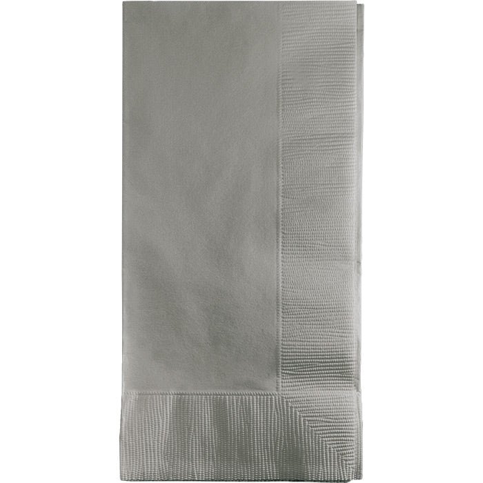 Bulk Shimmering Silver 2 Ply Dinner Napkins (600 per Case)