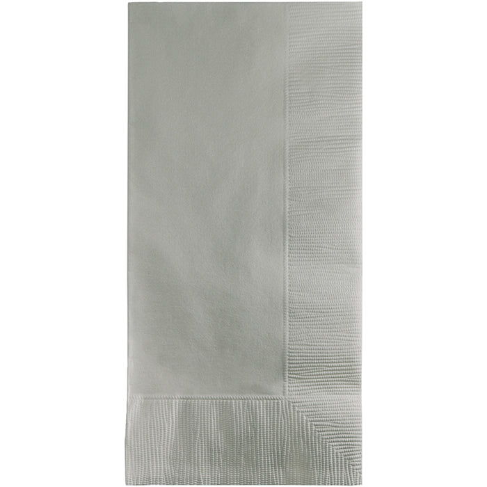 Bulk Shimmering Silver 2 Ply Dinner Napkins (600 per Case)