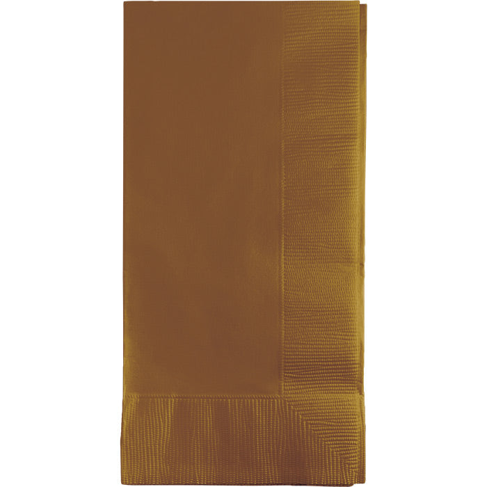 Bulk Glittering Gold 2 Ply Dinner Napkins (600 per Case)