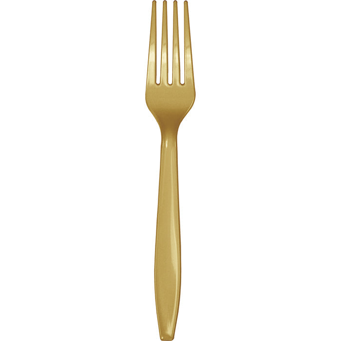 Bulk Glittering Gold Plastic Forks (288 per Case)