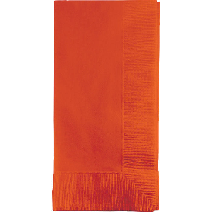 Bulk Sunkissed Orange 2 Ply Dinner Napkins (600 per Case)