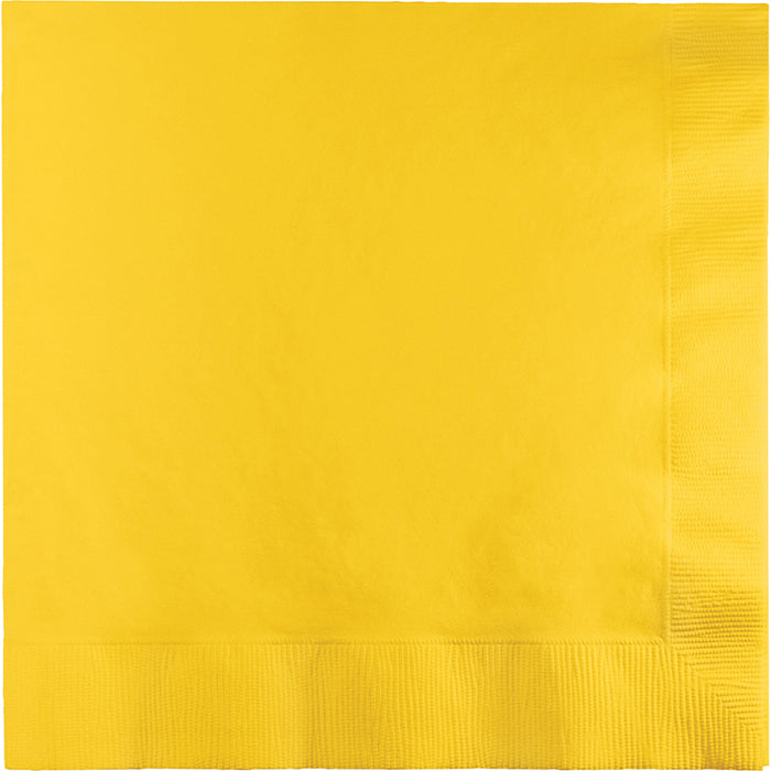 Bulk School Bus Yellow Dinner Napkins 3 Ply (250 per Case)