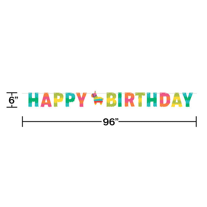 Bulk Fiesta Fun Happy Birthday Banners (12 per Case)