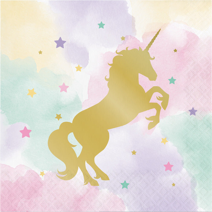 Bulk Sparkle Unicorn Luncheon Napkins (192 per Case)