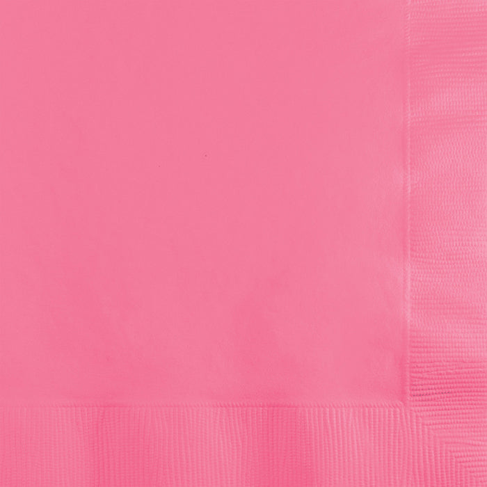 Bulk Candy Pink Beverage Napkins 3 ply (500 per Case)