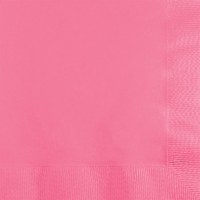 Bulk Candy Pink 2 ply Beverage Napkins (600 per Case)