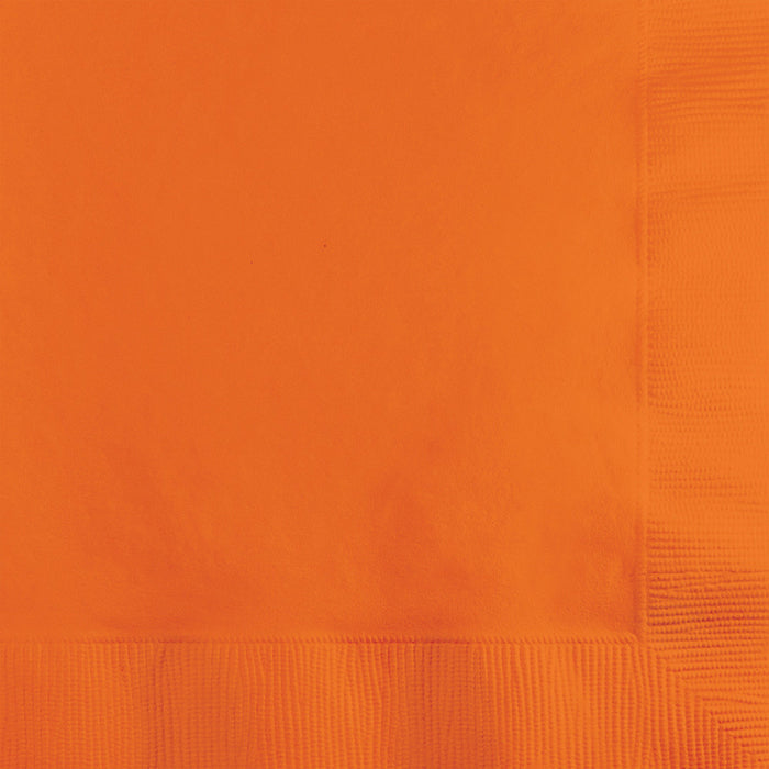 Bulk Sunkissed Orange Value Friendly Beverage Napkins (240 per Case)