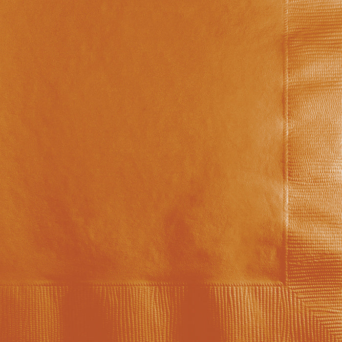 Bulk Pumpkin Spice Orange Beverage Napkins 2 Ply (600 per Case)