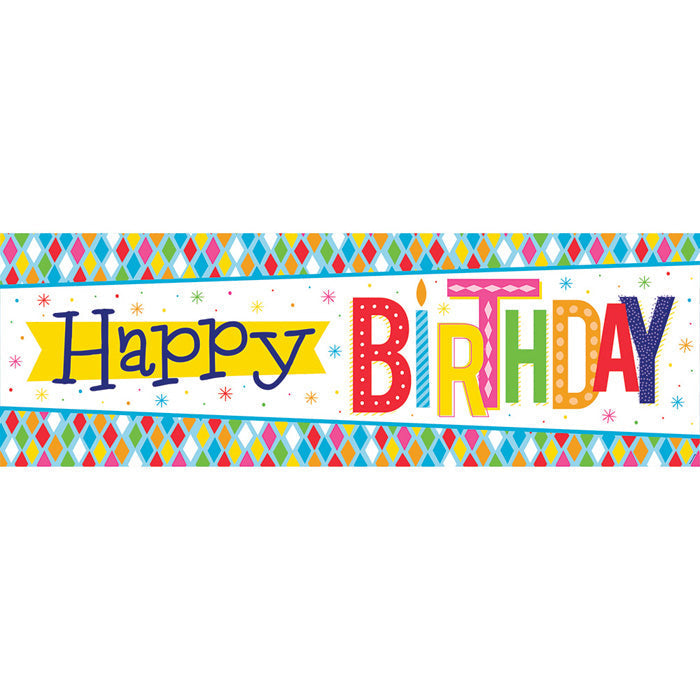 Bulk Bright Birthday Giant Party Banners (6 per Case)