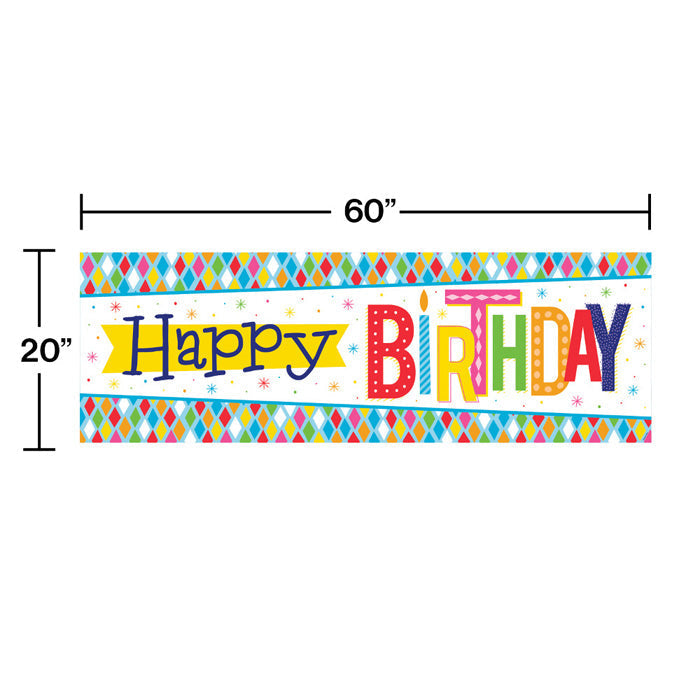 Bulk Bright Birthday Giant Party Banners (6 per Case)