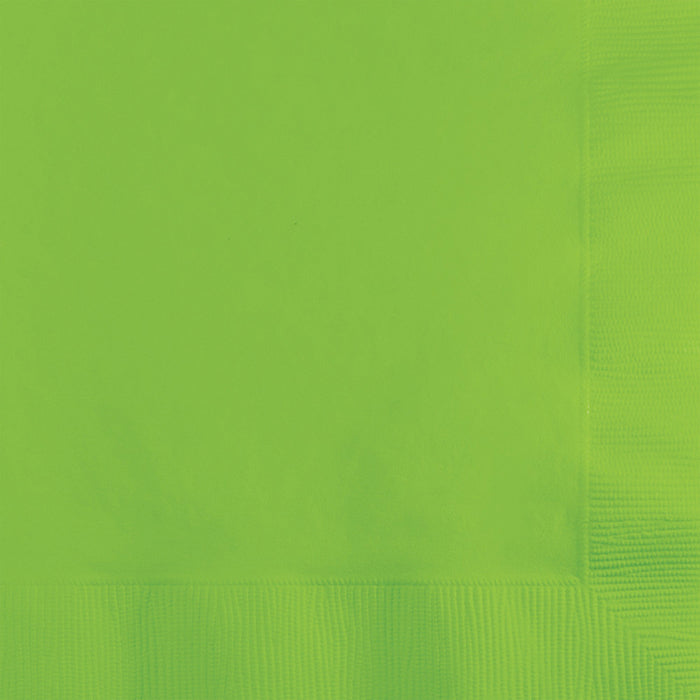 Bulk Fresh Lime Green Value Friendly Beverage Napkins (240 per Case)