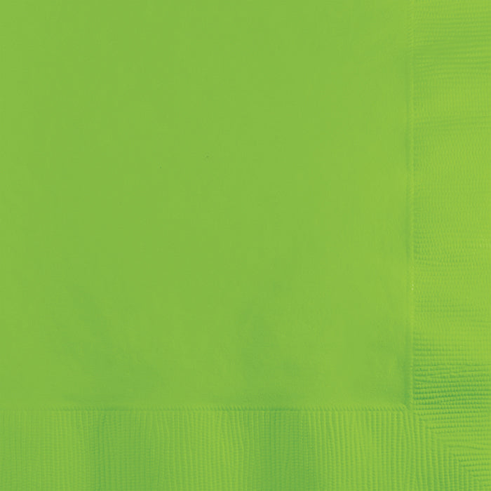 Bulk Fresh Lime Green Beverage Napkins 3 ply (500 per Case)