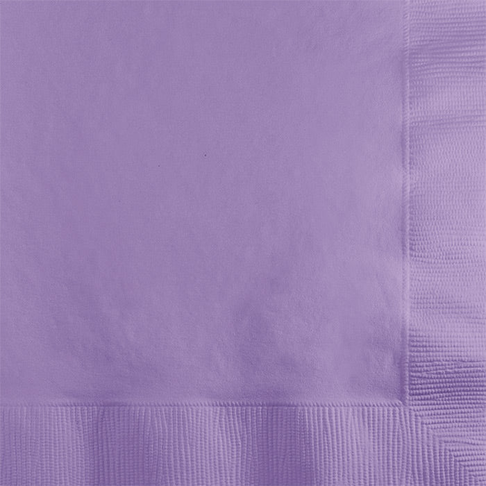 Bulk Luscious Lavender 2 ply Beverage Napkins (600 per Case)