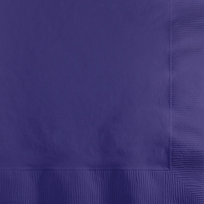 Bulk Purple Beverage Napkins 2 ply (1200 per Case)